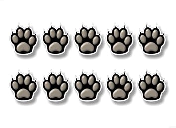 10 CAT PAW Prints 2 Decal Set Cats Kitten Kitty Foot Paws Print Vinyl Stickers for Car Truck SUV Sticker Decal Set 10 Cat Paw Print Decals