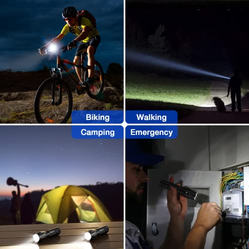 GEARLITE LED Taschenlampe Batteriebetrieben 2 Stücke, 2000 Lumen Taschenlampe LED Extrem Hell mit 5 Modi, IP65 Wasserdicht Handlampe Kinder für Camping, Wandern, Outdoor, Notfall