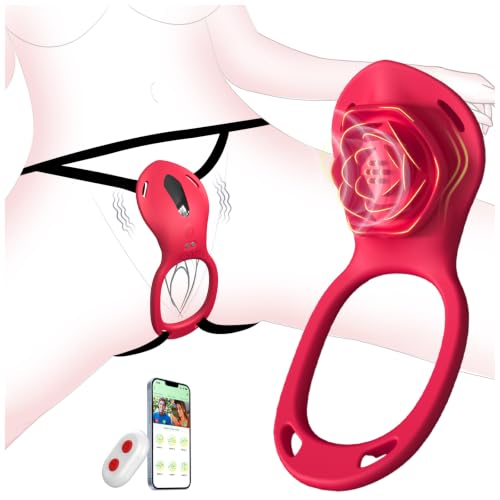 Couples Rose App Remote Control Wearable Vibrator Couple Women Adult Sex Toys Games for Men Hands Free Panty Clitoris Vibrator Vibrating Cock Ring ZOOPLOU BDSM Female Sex Toy