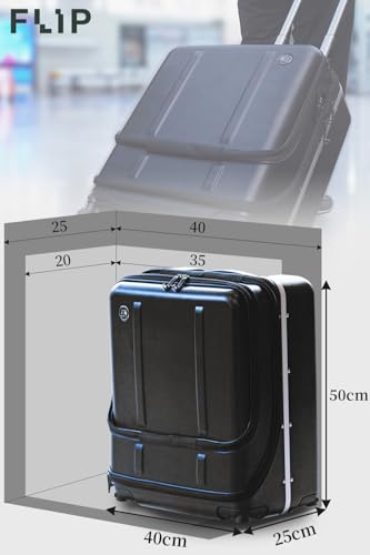 FLIP The Suitcase That Turns Into a Shelf 47L Carry-On Lightweight Polycarbonate Silent Detachable Wheels TSA Lock Front-Open PC Cabin Approved for Business Travel Easy Caster Replacement (gray)3