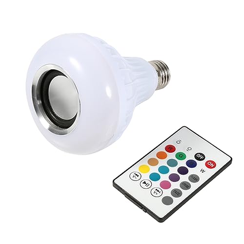 Garosa LED Color Changing Music Light Bulb 12W E27 RGB Smart Bulb Remote Control for Living Room Bedroom Bathroom Closet Decor by Garosa - Used condition - US$11.00