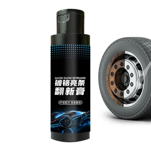 Lucidante cromato per auto, 100 ml, metallo cromato restorer & lucidante, rimozione di ossidazione & Metal Repair Protecant, Auto Detailing Supplies Trucks, 5,12 x 1,46 pollici