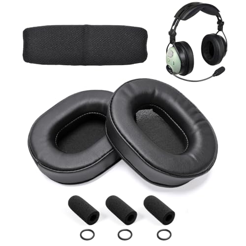 Voarmaks DC ONE-X Series Refresh Kit,Ear Pads+Headband Cushion,Compatible with David Clark DC ONE-X XA XH XP Aviation Headsets Including Ear Seals,3 Mic Covers,Soft Fabric Head Pad