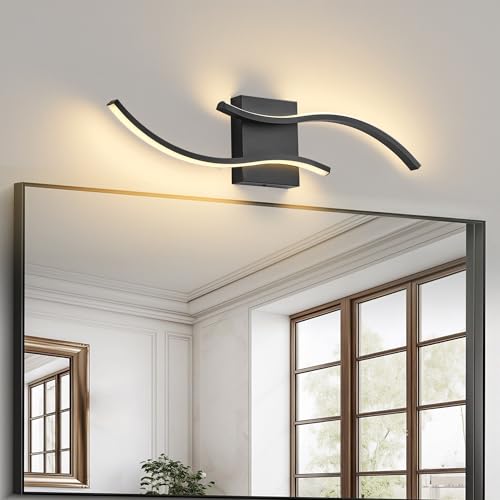 Image of KARTOOSH Hardwired LED Vanity Lights for Bathroom | 2 Pack 23.6 Inch, 3CCT Dimmable, Waterproof, Rustproof, Bathroom Light Fixtures Over Mirror