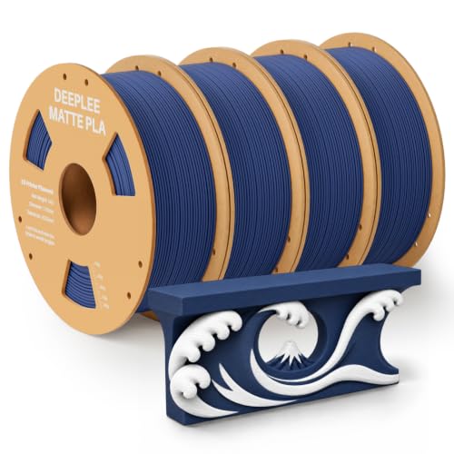 DEEPLEE Matte PLA Filament 1.75mm Navy Blue 4kg Bundle