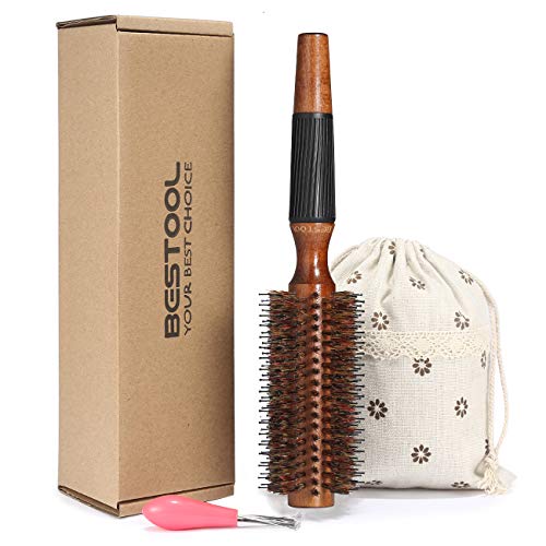 BESTOOL Round Boar Bristle Hair Brush 2.2-Inch