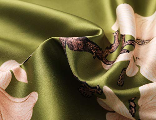 BABEYOND Kimono Robe Cover up Short Satin Floral Silky Kimono Blouse Loose Bachelorette Party Robe3