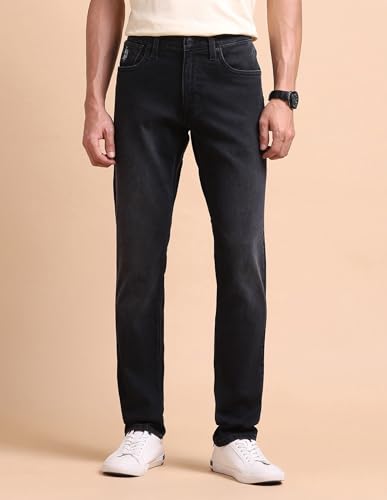 Image of U.S. Polo ASSN. Denim Jeans for Men - Slim Tapered Fit, Mens Jeans for Office & Regular Wear