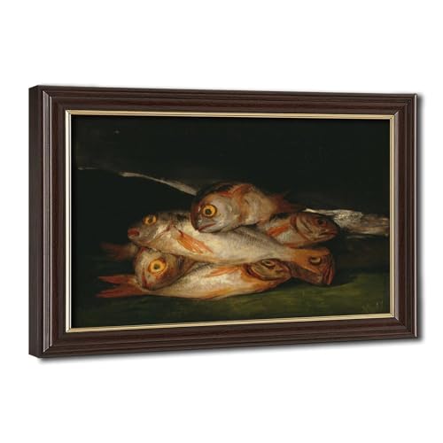 Toile Nature morte avec brème dorée Francisco Goya pour une décoration murale de bureau