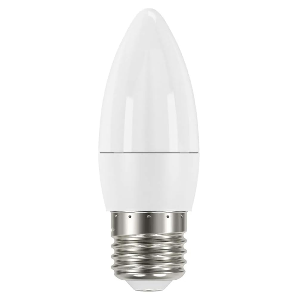 Litecraft White Light Bulb 4.9W E27 Edison Screw Candle Non Dimmable Cool Led In - (Pack Of 3)