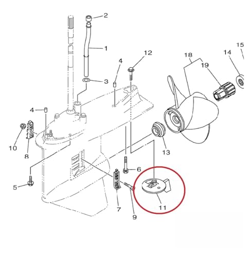 Anode de dérive volet compensateur pour protéger l'embase 115-175 CV - 2