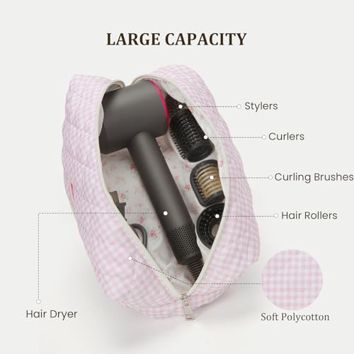 HiTotes Hair Tools Travel Bag Compatible with Dyson Airwrap Cute Floral Travel Case for Shark Flexstyle Hair Tools Organizer - image 2
