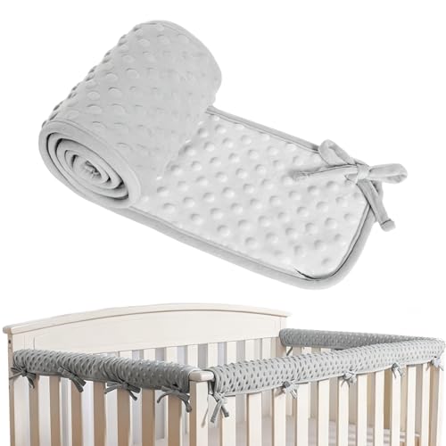 Double Thickness Crib Rail Teething Guard Furniture Edge Protector for Baby (Grey)