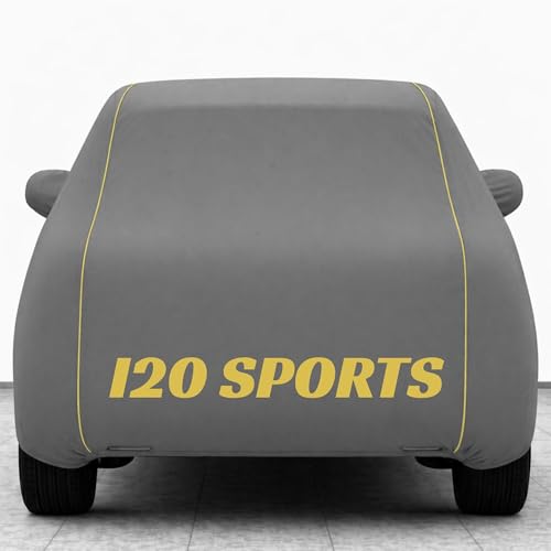Image of Kings of Cover New Grey 100% Waterproof i20 Sports Car Cover | Polyester Car Body Cover for Rain & Sun | UV Protection, Dustproof, Scratch Resistant, Windproof, Heat Resistant, Custom Fit
