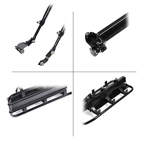 Portapacchi Bici, Portapacchi Posteriore per Bicicletta in Lega di Alluminio Durevole, sgancio rapido, Regolabile, portabagagli, Accessori Ciclismo