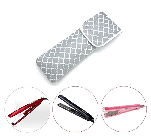 Wommty Résistant à la Chaleur en Néoprène Housse étui de Voyage avec Deux Poches Velcro pour Fer à Boucler / Fer à Lisser / Fer à Coiffer / Boucleur Curl Secret Ionique