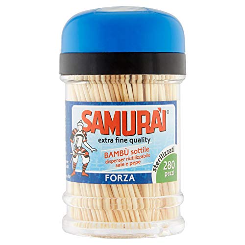 Samurai Stuzzicadenti in Bambu' in Dispenser, 280 Pezzi