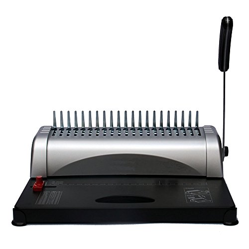 Alwaysprekit Binding Machine 21-Hole 450 Sheets Paper Comb Punch Binder Binding Machine Scrapbook Perfect for Daily Office Documents