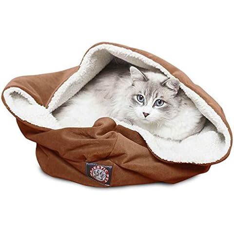 Majestic Katzenbett, Wildleder, rostfarben, 43 cm Cover