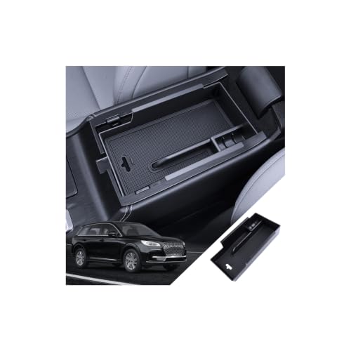LANTU for Corsair Center Console Organizer 2021-2026 Lincoln Corsair/2023-2025 Corsair Grand Touring Accessories Armrest Tray Middle Storage Box Insert Container Durable ABS Plastic