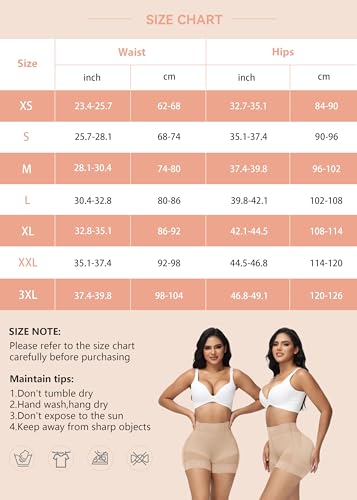 Image of SHAPSHE Butt Lifter Shapewear Shorts for Women, High-Waist Tummy Control | 4 Flexible Waist Stays | Silicone Waist & Leg Grips | Contoured Back Seams | Mesh Thigh Panels | Lace-Trimmed Leg Hem