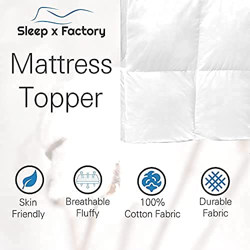 وسادة مرتبة فاخرة للفنادق من سليب اكس فاكتوري، مقاس 180 × 200 + 14 - حشوة من المايكروفايبر من القماش بنسبة 100% - ارتفاع 14 سم