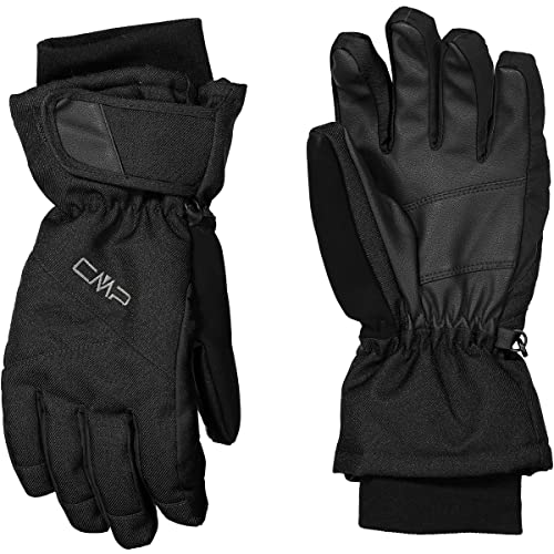 CMP - Guanti da sci da uomo in twill, Nero, 10.5