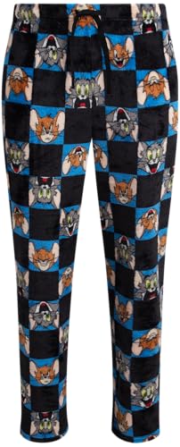 Tom & Jerry Men's All Over Print Pajama Pant with Adjustable, Elastic Waistband - Soft, Silky Sleepwear