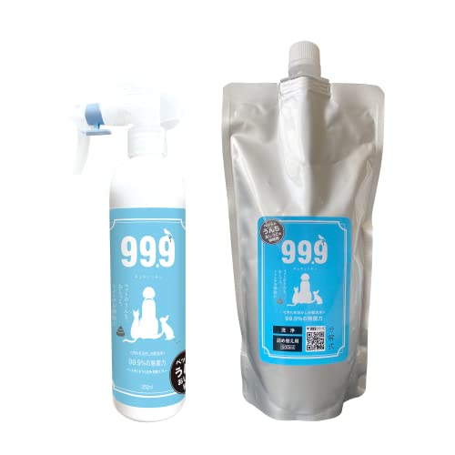 99.9 ペット用洗浄スプレー350ml+600mlセット