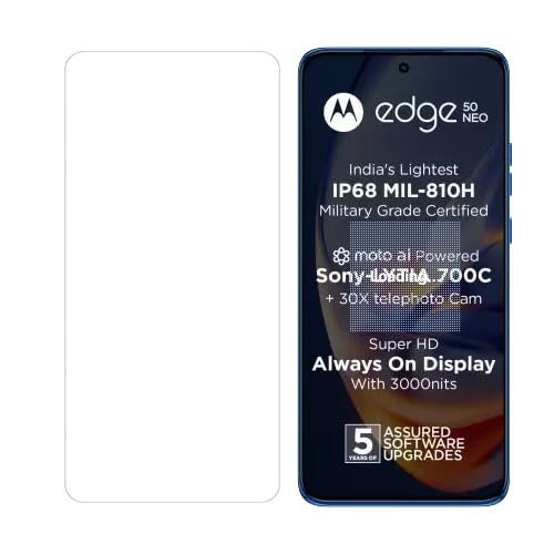 AARERED Rounded Edge Tempered Glass for MOTOROLA Edge 50 Neo with Fingerprint resist technology (Black) (Pack of 1) (B0DHH5D59P) Amazon Price History, Amazon Price Tracker
