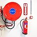 Fire Extinguisher Mount Fire Extinguisher Bracket for 5-20 lb Fire Extinguisher Wall Mount Universal Fire Extinguisher Holder Wall Hook with Screws Gaskets Self Adhesive Safety Sticker Sign (20 Sets)