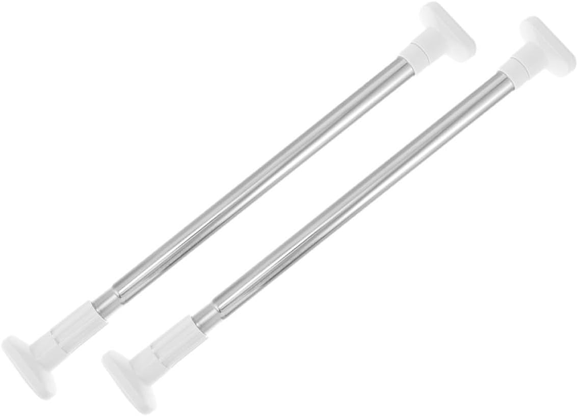 Heavy Duty Closet Rod Tension Pole Stainless Steel 47-80cm Adjustable No Drilling Tension Bar for Hanging Clothes Wardrobe Organizer 2pcs