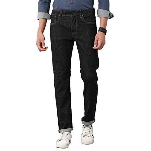 Image of VOI Jeans Men's Faded Cotton Blend Skinny Fit Jeans-VOJN1751-Jeans