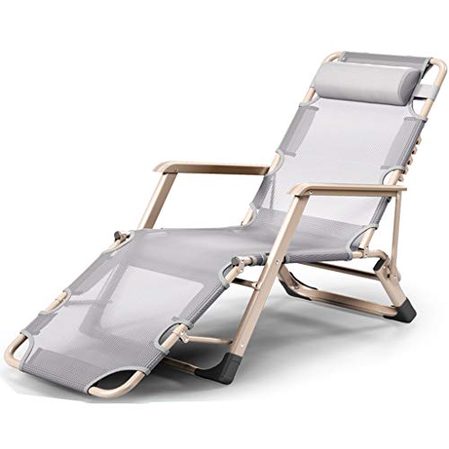 Chaise longue jardin multiposition avec appui-tête et dossier réglable - 2