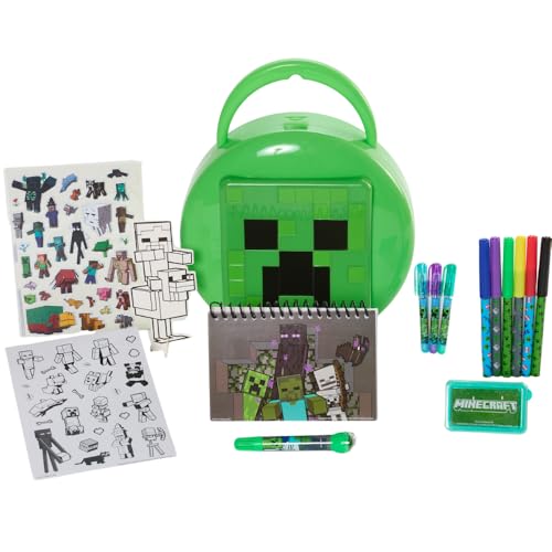 Minecraft Coloring & Sticker Activity Set for Kids with Travel Carrying Case The Creeper