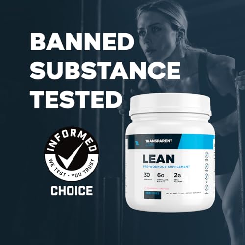 Image of Transparent Labs Lean Pre-Workout - Body Recomposition Pre Workout for Men and Women with Acetyl L-Carnitine, Beta Alanine Powder, & PurCaf Organic Caffeine Powder - 30 Servings, Orange
