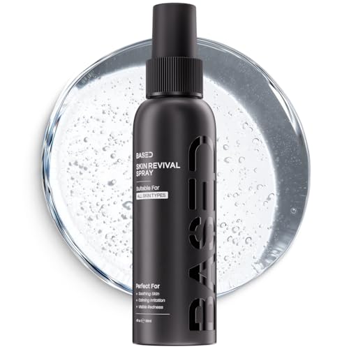 BASED Skin Revival Spray - Hypochlorous Acid, Facial Cleanser for Breakouts, Reduces Redness, Soothes Irritation (4 Fl Oz, Pack of 1)