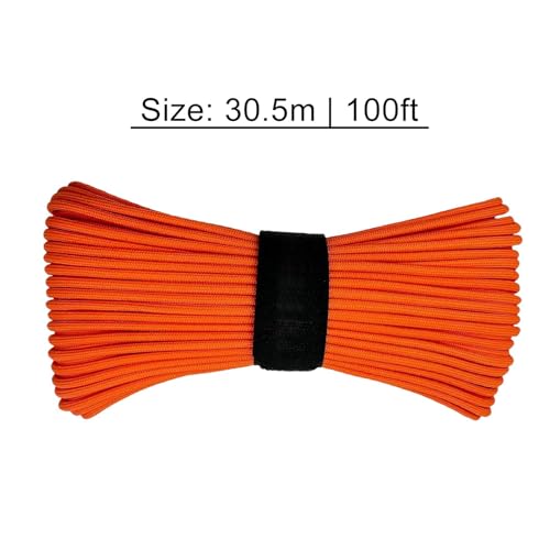 de pára-quedas, Paracord grosso - Corda de nylon longa e forte de 100 pés - Corda de barraca de equi