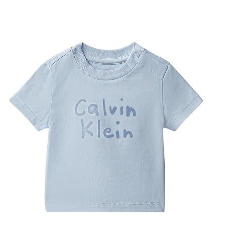 Image of Calvin Klein Newborn CK Logo SS T-Shirt Grey (Oatmeal 13-0401 TCX) 18 Month