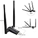 USB WiFi Wireless Adapter for PC - Techkey 1200Mbps Dual Band 2.4GHz/300Mbps 5GHz/867Mbps High Gain Dual 5dBi Antennas Network WiFi USB 3.0 for Desktop Laptop with Windows 10/8/7/XP Mac OS/10.9-10.15…