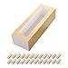 BAKIPACK Macaron Boxes for 6 Macarons (Pack of 25) Gold Macaron Boxes with Interior Measurement 7.25" x 1.8" x 1.75" Macarons Box with Clear Window (without Macaron inside)