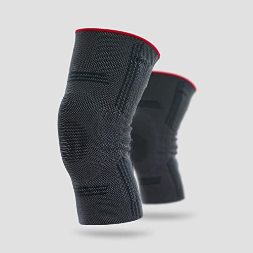 WEHR Genucare Comfort C Knee Compression Sleeve for Knee Pain Relief – Optimal Knee Support with Patella Silicone and Soft Splints – Ideal for Arthritis, Post-Operative – Stabilizes Knee Cap and Joint (XXXX-Large)