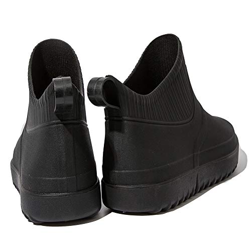 Image of Enelauge Men's Outdoor Waterproof Rain Short Ankle Boots Nonslip Rubber Rain Car Wash Footwear Garden Shoes
