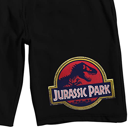 Bioworld Jurassic Park Logo Men's Black Sleep Pajama Shorts2