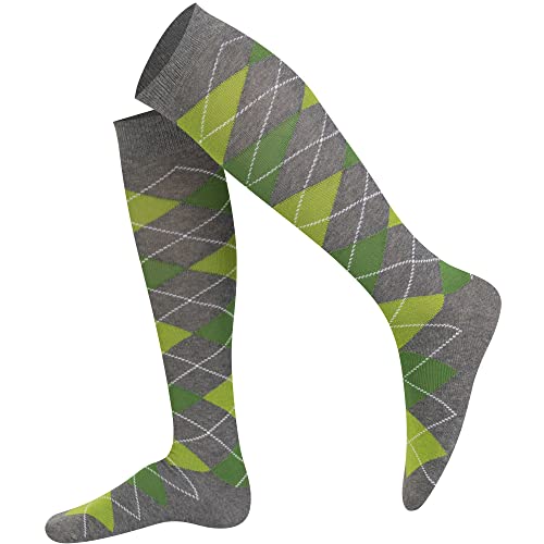Image of Mysocks Unisex Knee High Long Socks Argyle