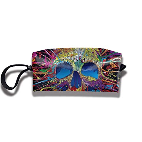 Preisvergleich Produktbild Kosmetiktasche Bleistiftbeutel, abstrakte Schädelzeichnung Briefpapier Geldbörse Aufbewahrungsorganisator Reisehalter