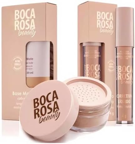 Kit Payott Boca Rosa Efeito Matte, Corretivo Líquido, Base Líquid...