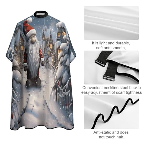 Capa para Corte de Cabello con Diseño Navidad 66.9x56.7 pulg miniatura 4