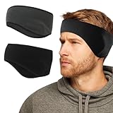 2 pcs diademas deportivas de invierno para mujer y hombre, orejeras elásticas, banda para el pelo de invierno, resistentes al viento y transpirables, para correr, senderismo, ciclismo y yoga