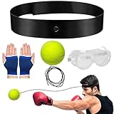 Pelota de reflejos de entrenamiento de velocidad - Juego de diadema con pelota de boxeo portátil | Equipo de entrenamiento de respuesta de reacción elástica para boxeadores, principiantes y profesiona